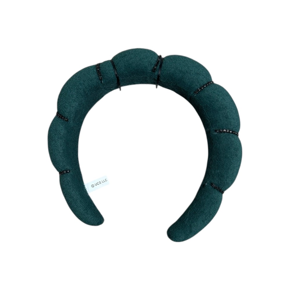 Conair Hair x Wicked Teal Green Padded Headband Embellished with Black Beads NEW